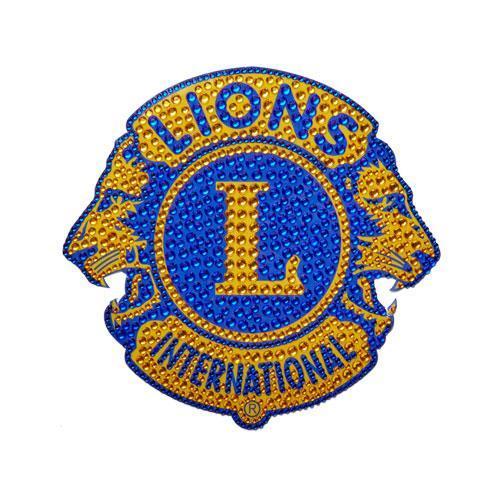 ラインストーン「キラキラ」ロゴスティッカー — ライオンズクラブ国際