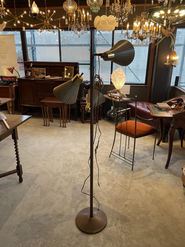 修理事例紹介：ヴィンテージフロアランプ3灯|藤沢のアンティーク