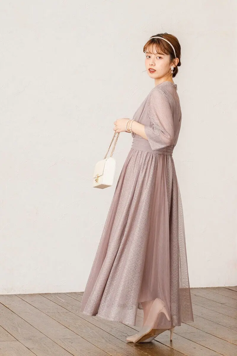 アンティークピンクのメロンチュールドレス | Dorry doll | M | 結婚式