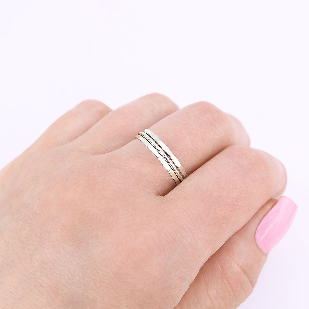Dainty Silver Ring Trio - Lisa Maxwell