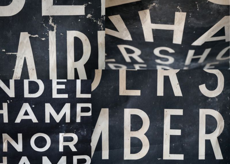 ENGLAND antique BUS ROLL SIGN 1964's LONDONロゴ入り バスサイン