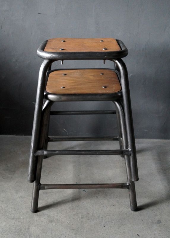 FRANCE antique ARMY STOOL ・ARMY CHAIR フランスアンティーク