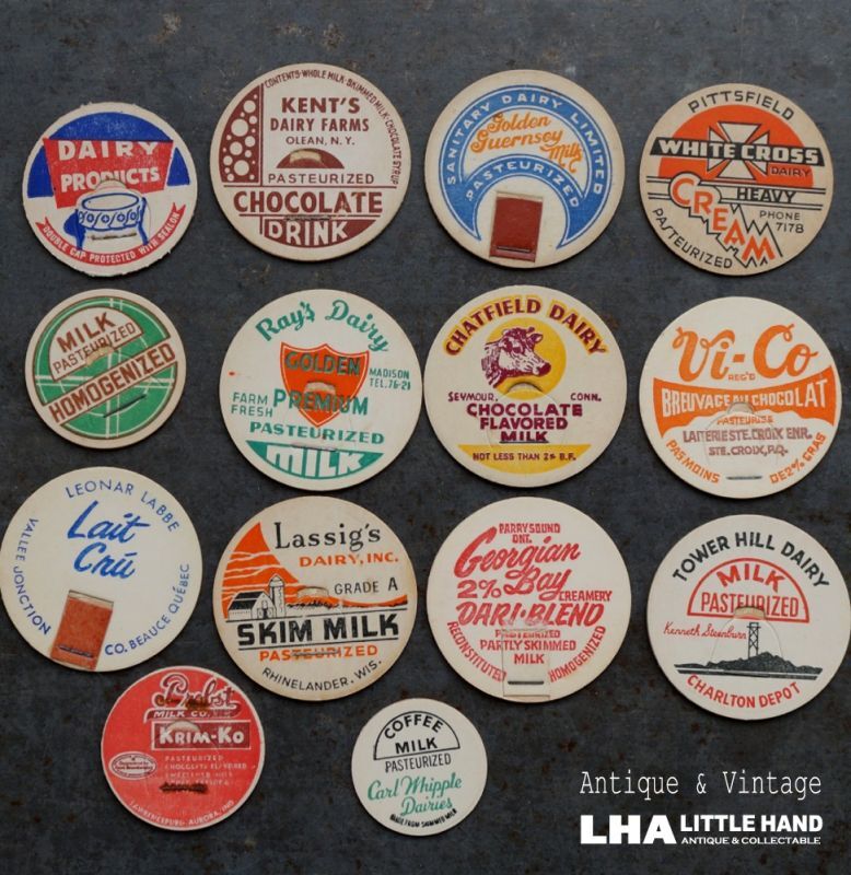 U.S.A. antique Milk Bottle Caps アメリカアンティーク ヴィンテージ