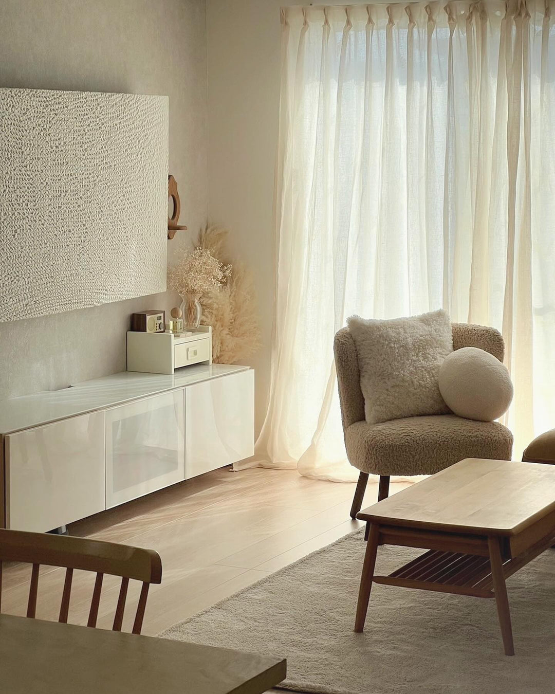 既成サイズ 洗えるシフォンカーテン ふわふわ チュール 韓国インテリア