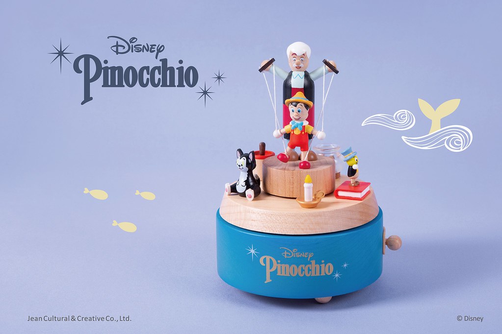 台湾 【パペット ピノキオ】Disney ダブルスピニングオルゴール