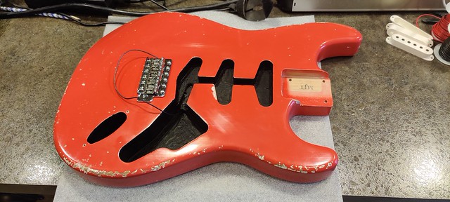 Fiesta Red MJT Stratocaster - OffsetGuitars.com