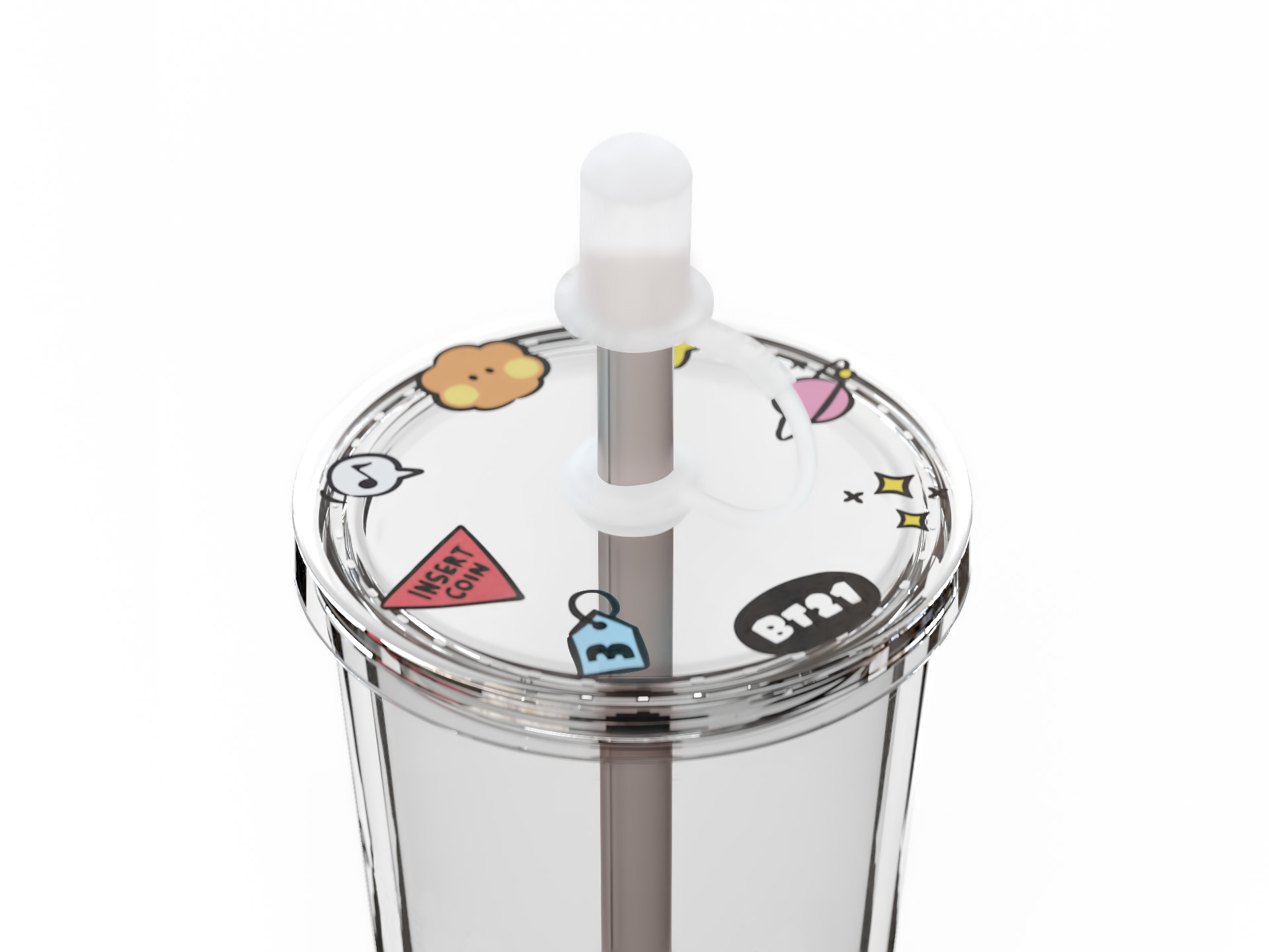 台湾 BT21 mini SHOOKY 透明吸盤 A Plastic Project - Pinkoi