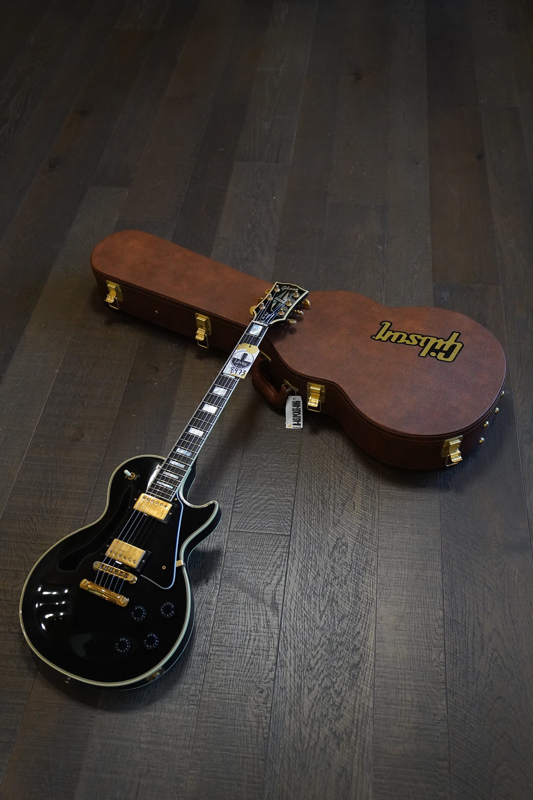 1995 Gibson Les Paul Custom Black Ebony Electric Guitar +Hard Case