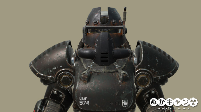 プロトタイプ製鋼所T-51bヘルメット（塗装） : ぬかキャン：Fallout 76