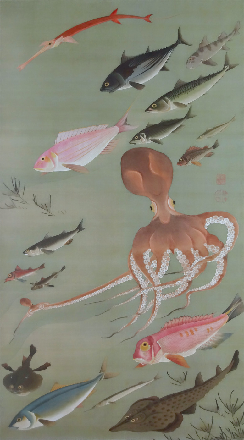 動植綵絵 諸魚図と群魚図｜生誕300年 若冲の水族館 : クラシック音楽と