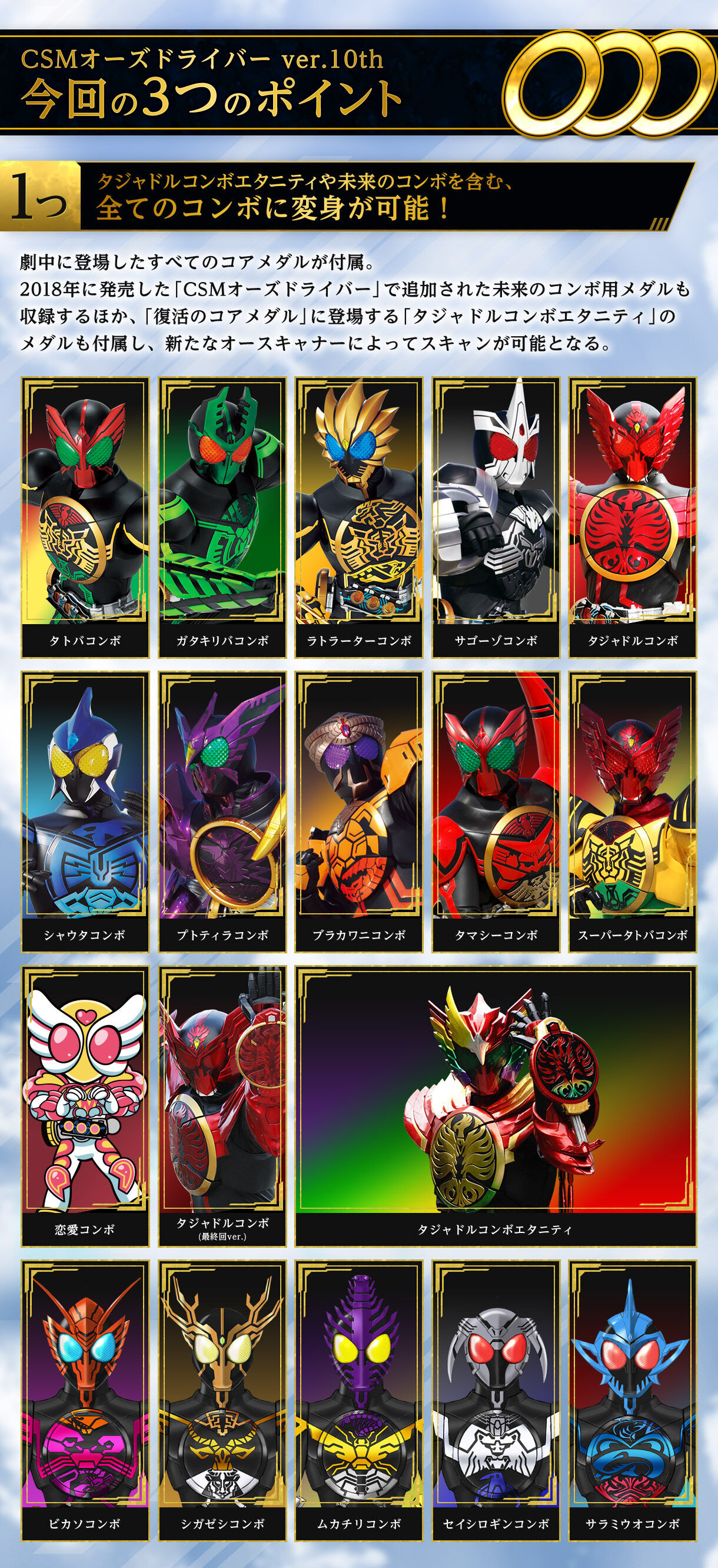 プレバン】CSMオーズドライバー コンプリートセットver.10th : 特撮