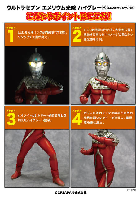 ツブコン⑥】ウルトラセブンエメリウムHG発光ギミック付き 商品詳細