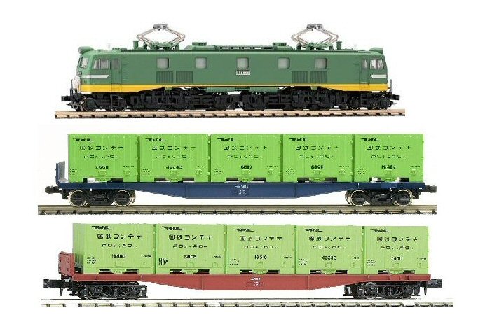 EF58青大将牽引の旧国鉄コンテナ編成 : 鉄道模型おもちゃ倶楽部