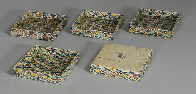 46回 尾形乾山 色絵角皿 五 : 骨董・古美術品オークション 古裂會