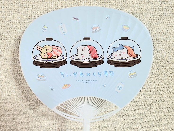 くら寿司(10)ちいかわグッズGet!④ハチワレうちわ☆北海道フェア