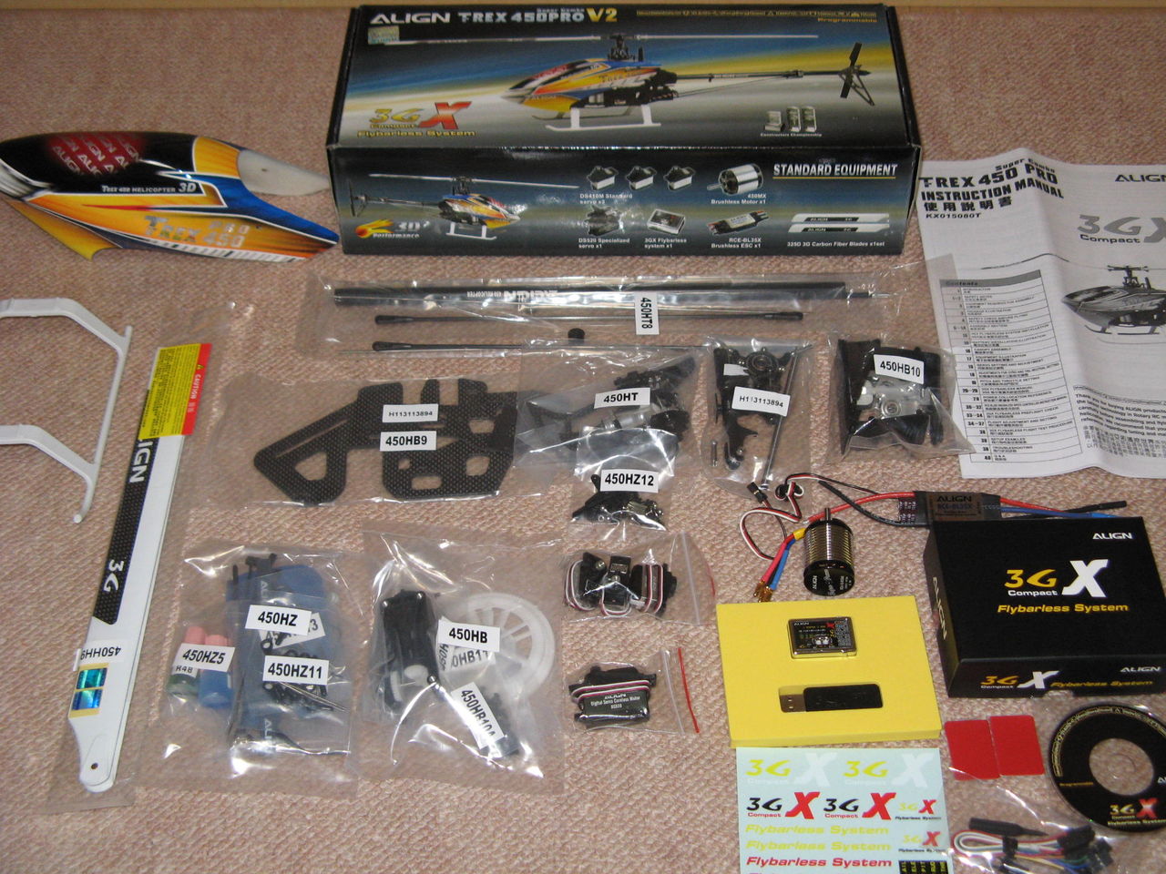 ALIGN T-REX450Pro V2 3GX 組み立て方を解説・比較! : ラジコン (RC