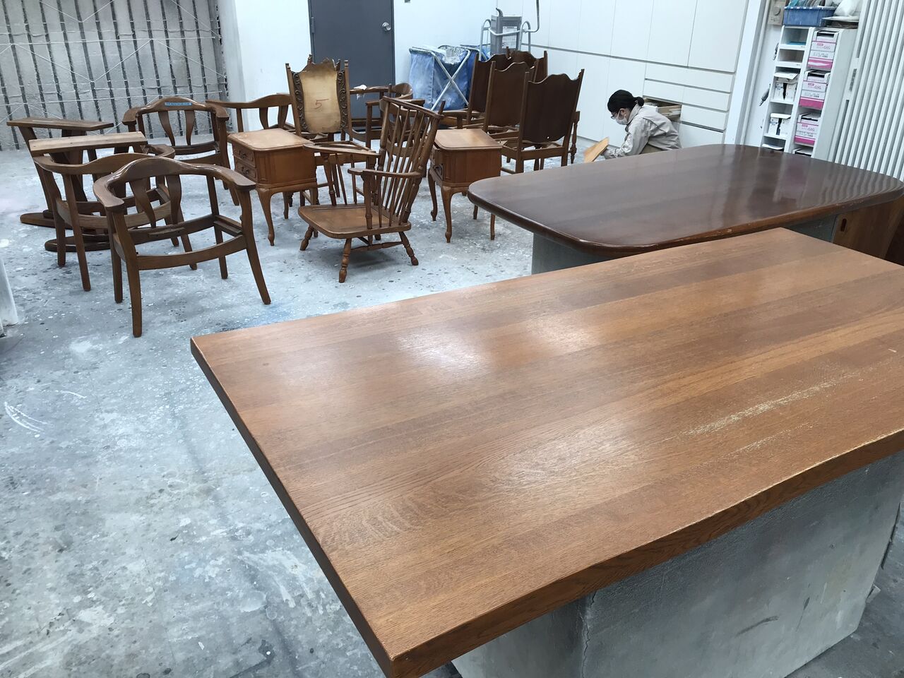 花梨（かりん）の座卓 塗り直し : ニシザキ工芸(株)塗装部 工房日誌 2