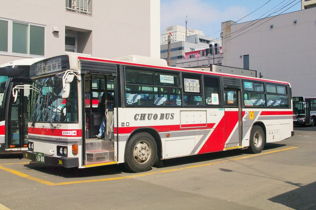 廃品】方向幕、前側 北海道中央バス 廃品】方向幕、前側 北海道中央