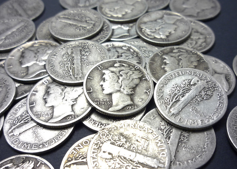 マーキュリー ダイムズ: クラシック ウィングド リバティ シルバー