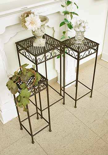 輸入家具 ミレ フラワースタンド3点セット 花台 コベントガーデン