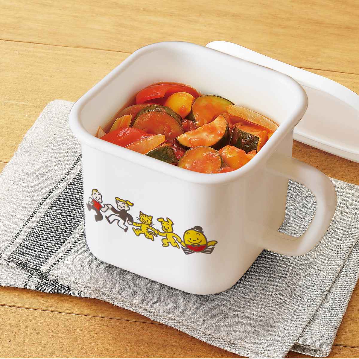 保存容器 1.45L オサムグッズ ホーロースクエアポット （ 日本製