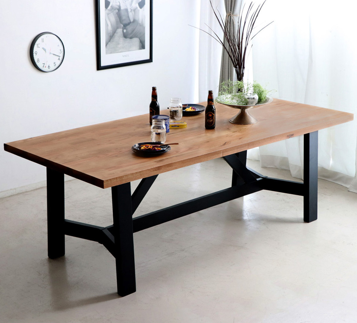 ダイニングテーブル 幅200cm マベックス 木製 ミックス無垢材 （ 6人