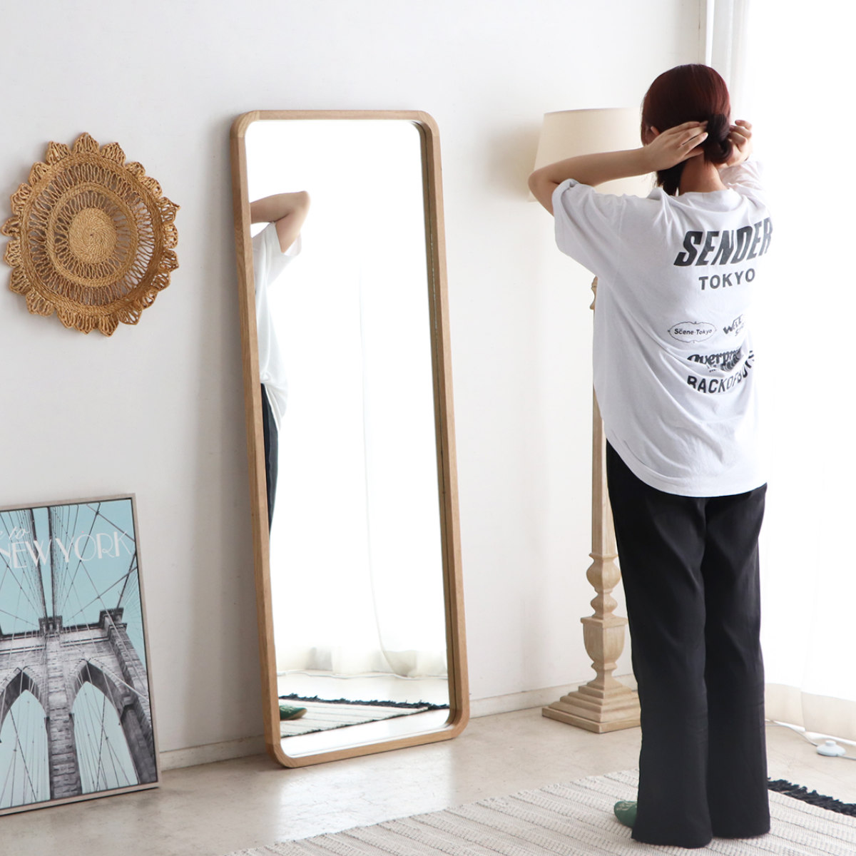 スタンドミラー 全身 60×160cm ハウタ スタイルミラー （ 大型 姿見