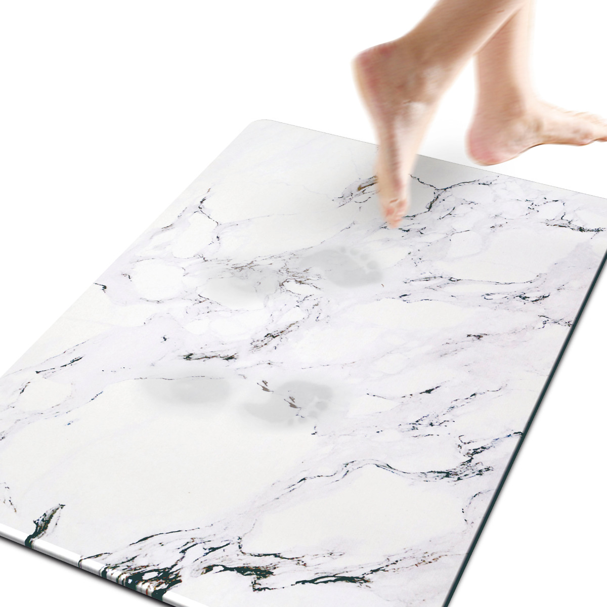 珪藻土バスマット さらっと快適足さら珪藻土バスマット 大理石柄 30