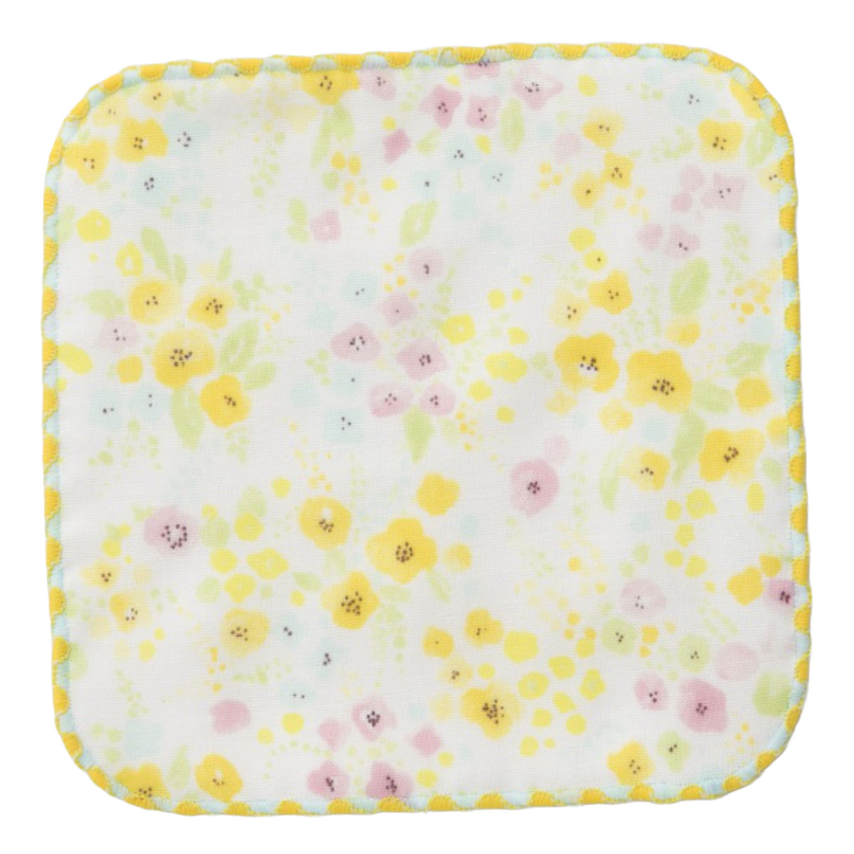 ミニタオル ガーゼミニハンカチ 15×15cm ドローイングフラワー