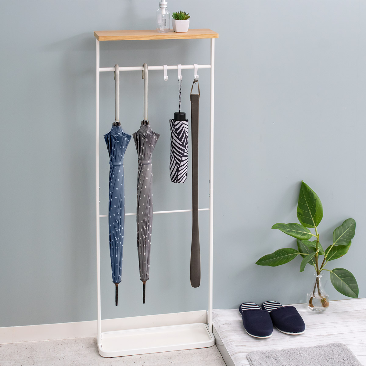 山崎実業 tower 傘立て 天板付き 約8本収納可 タワー （ 天板付き