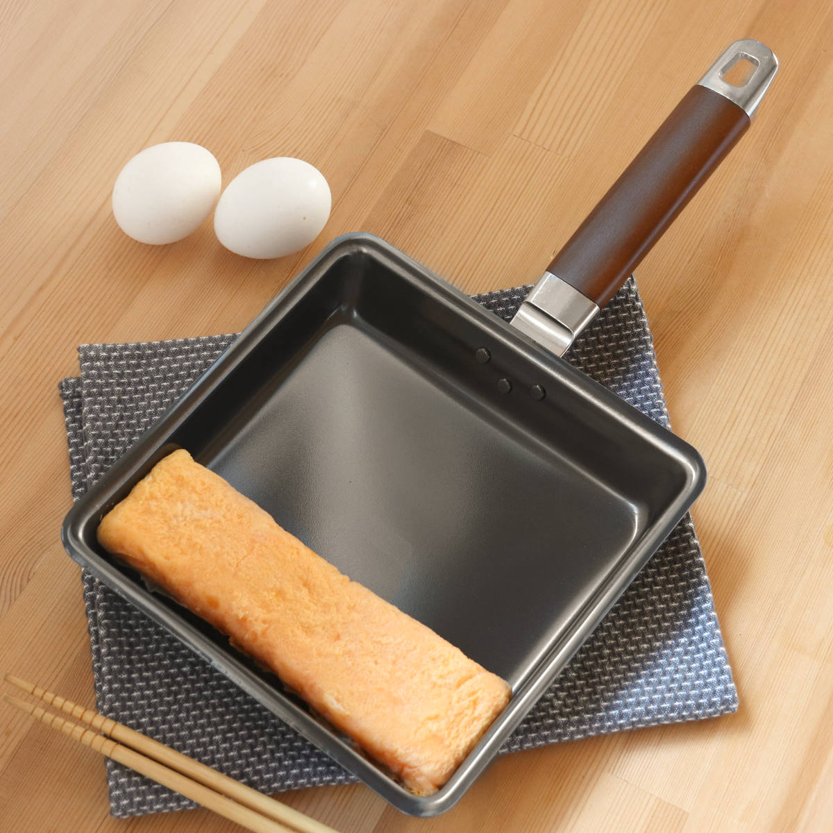 卵焼き器 20×20cm IH対応 鉄製 ワイド 日本製 正方形 （ ガス火対応