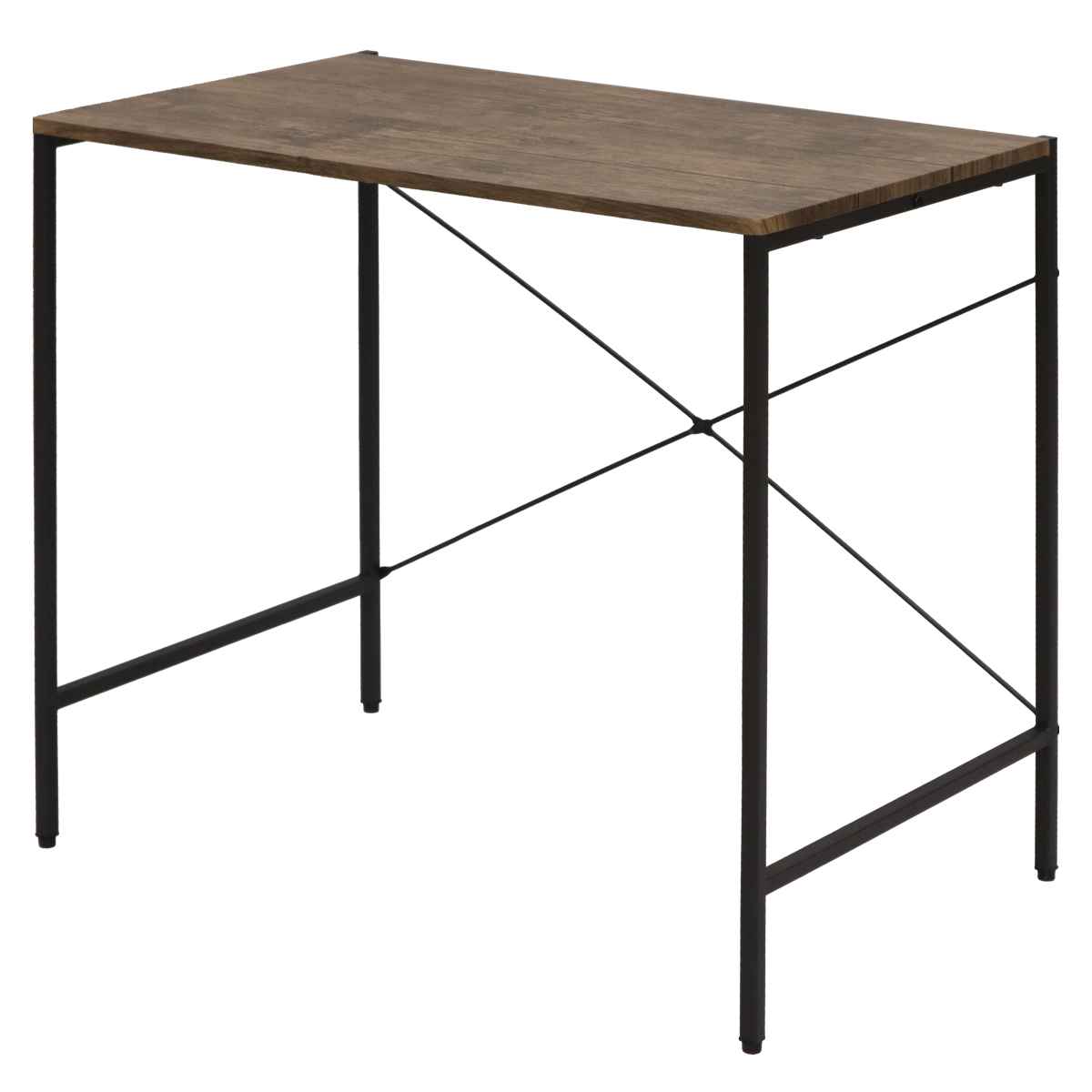 デスク 幅80cm 木目調 スチールフレーム （ パソコンデスク 机 つくえ