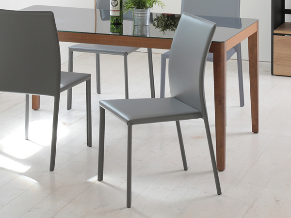 ダイニングチェア 4脚セット スタッキングチェア BRIGHT 座面高43cm