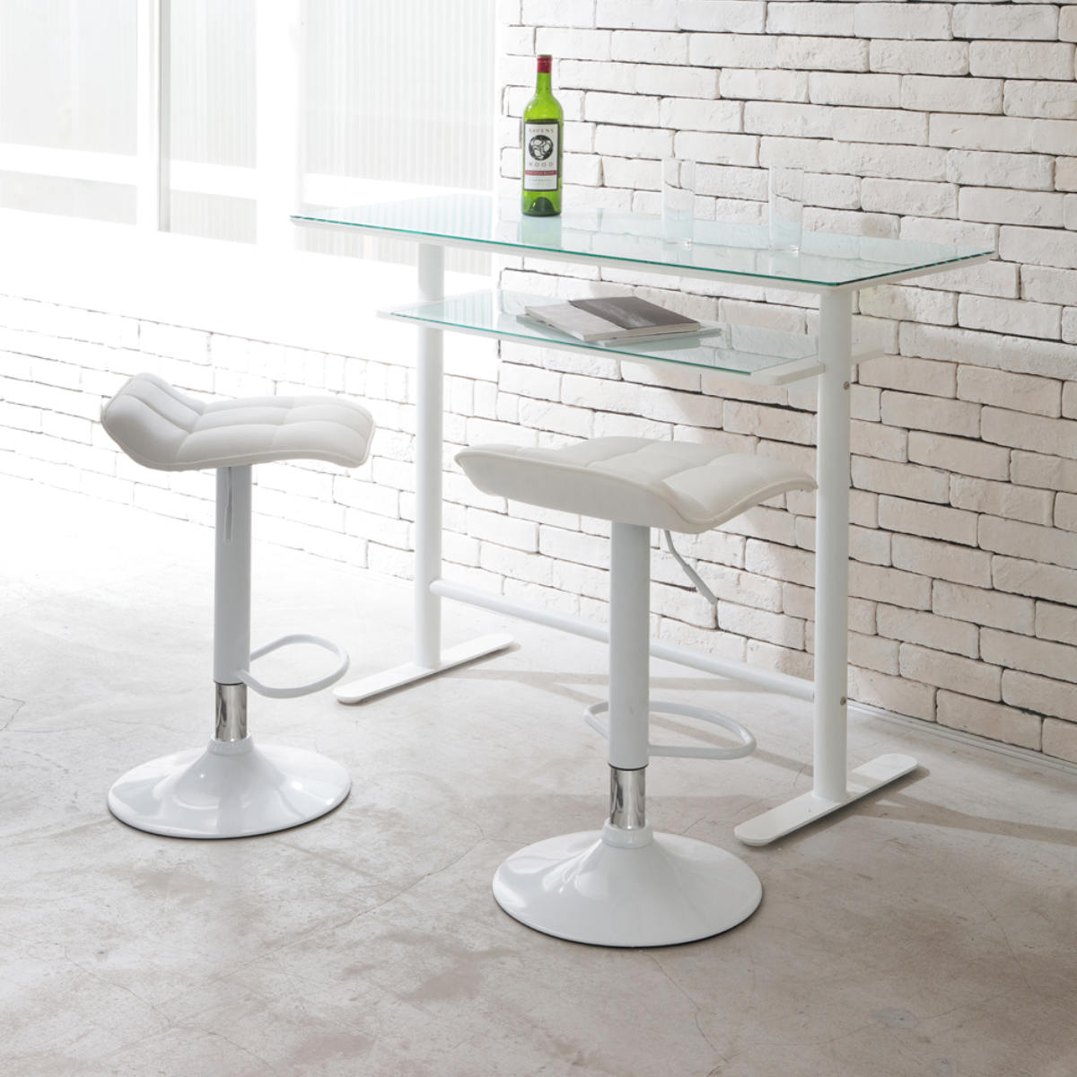 カウンターチェア 座面高59～80cm 背低タイプ ミスト （ チェア