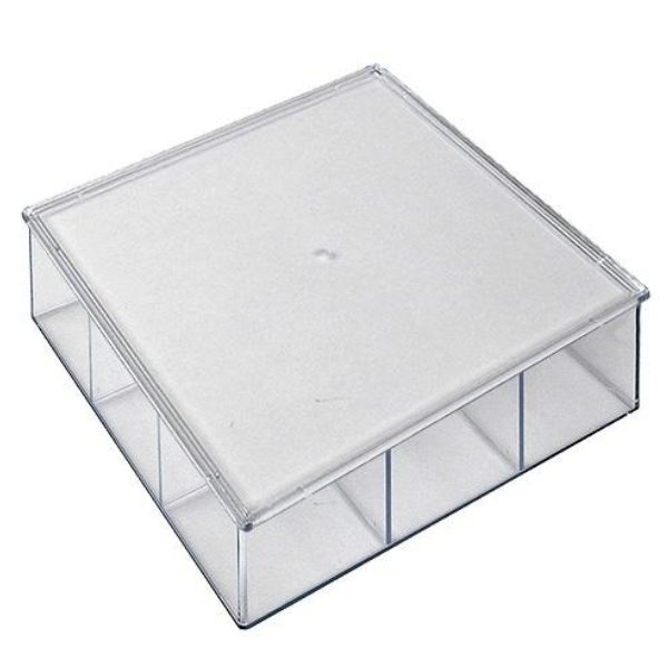 dショッピング |クリアケース ふた付き 9分割 透明 プラスチック 収納