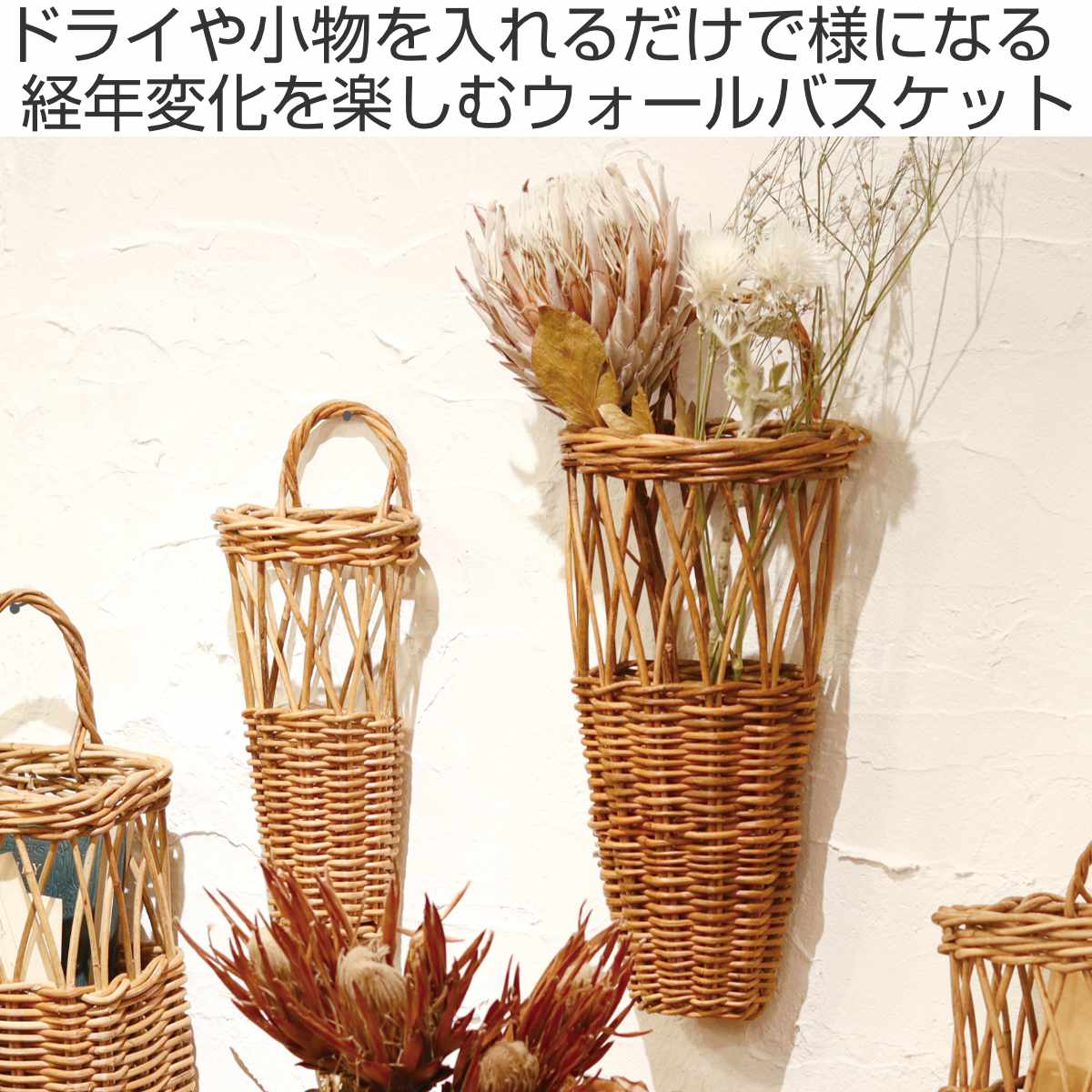 鉢カバー アラログ ウォールフラワーバスケット Lサイズ （ かご カゴ