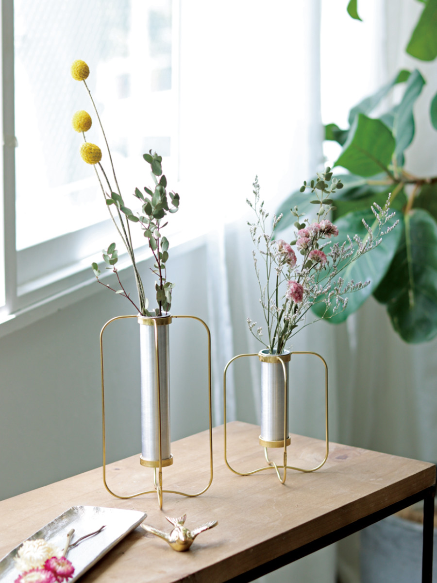 花瓶 アルミシリンダースタンド S インブルーム （ 花びん 花器