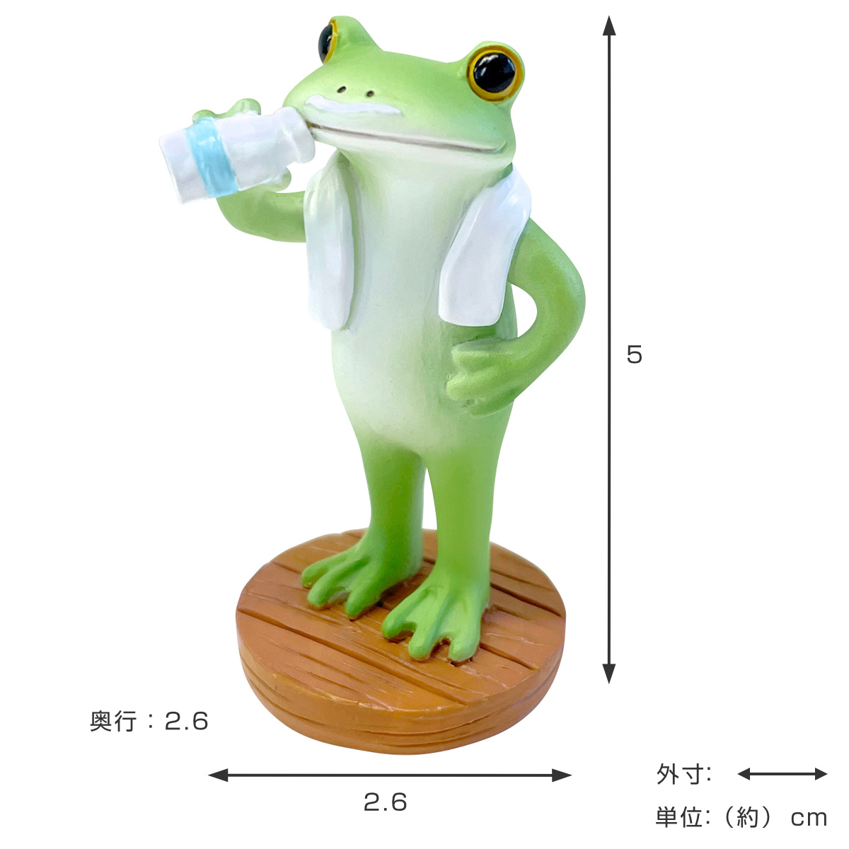 dショッピング |コポー 湯あがりの1杯 カエル 置物 （ Copeau 置き物