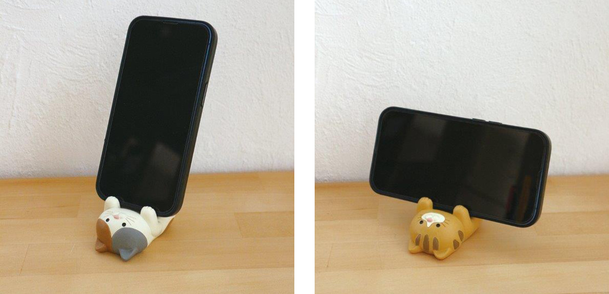 dショッピング |スマホスタンド ネコ ごろりんスマホスタンド お卓の猫