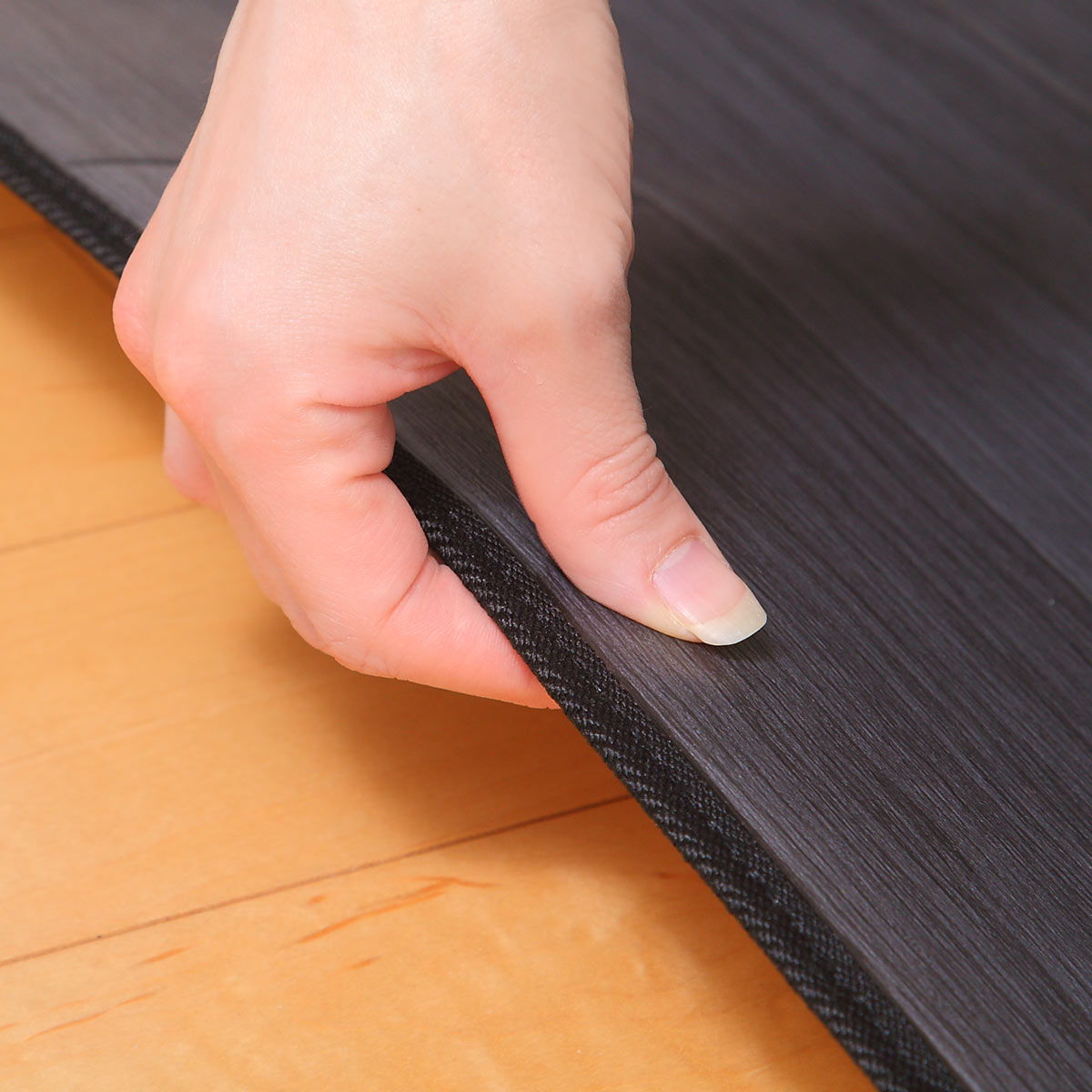 ラグ 182×260cm ラグマット オーク ブラック 既製サイズ （ 撥水