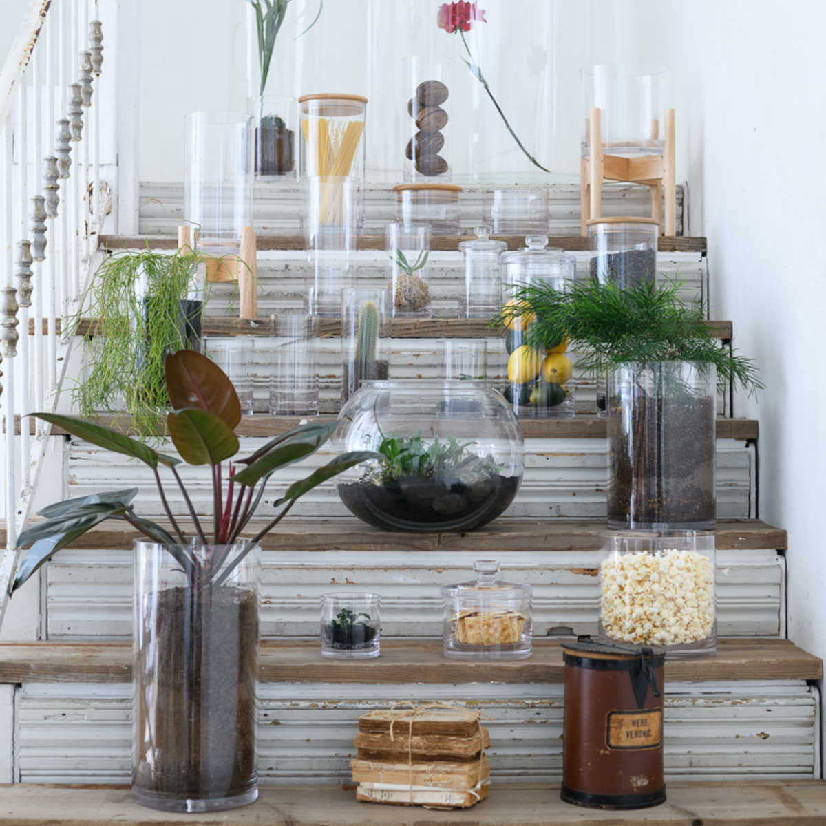 花瓶 割れないガラス PV球形 直径60×高さ45cm （ 花びん 花器 フラワー