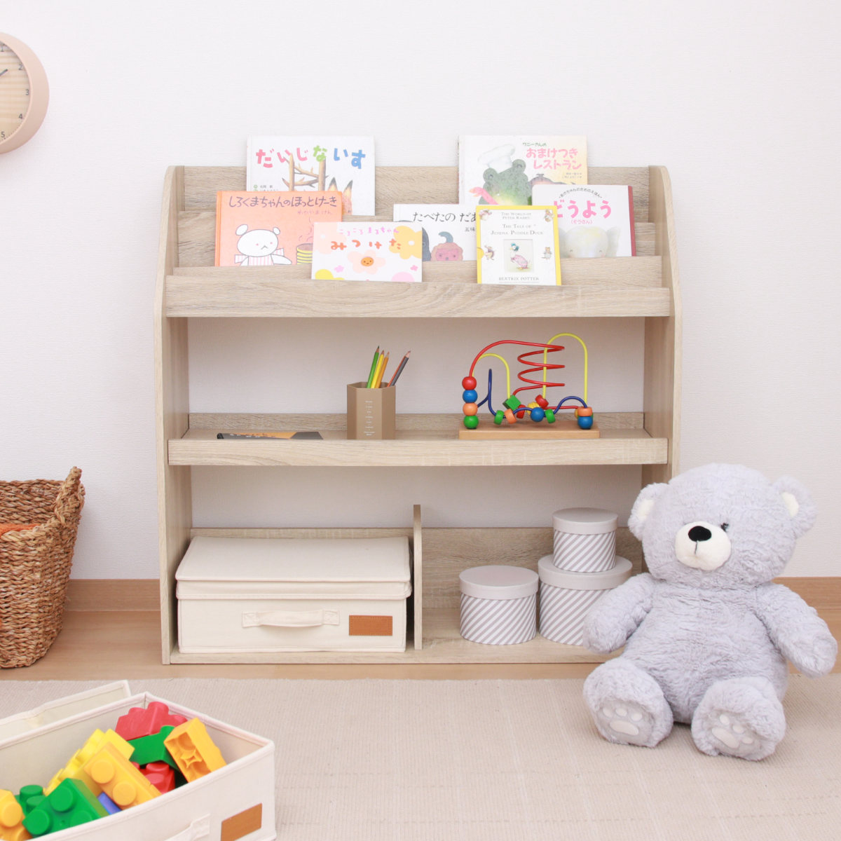 ブックラック 幅83cm 絵本ラック オープンタイプ （ 本棚 ラック 棚