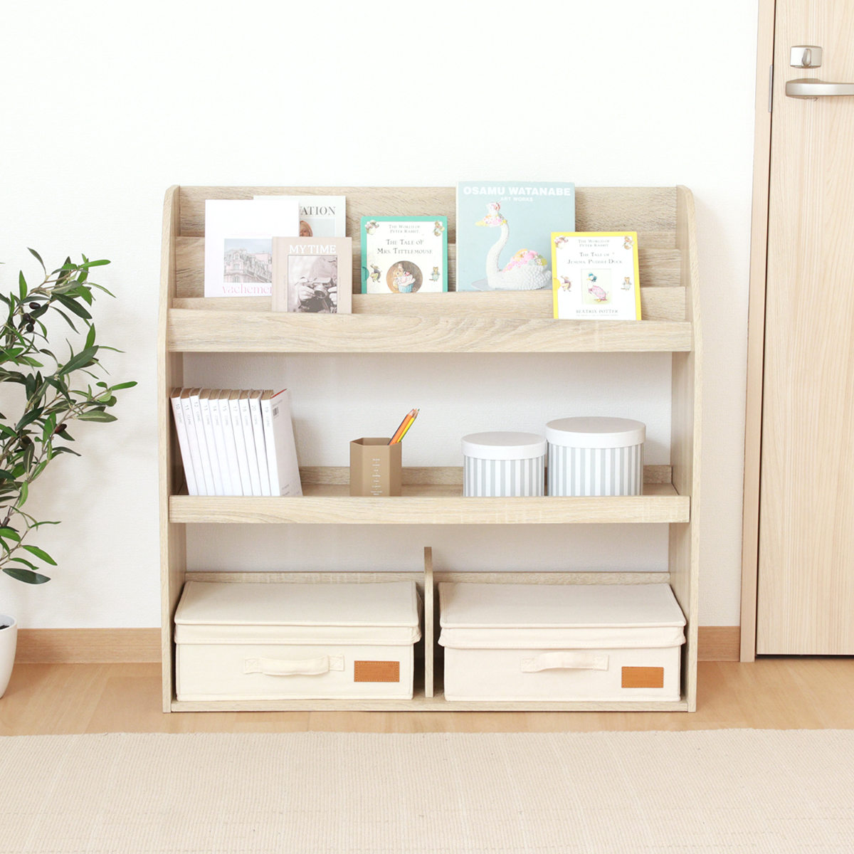 ブックラック 幅83cm 絵本ラック オープンタイプ （ 本棚 ラック 棚