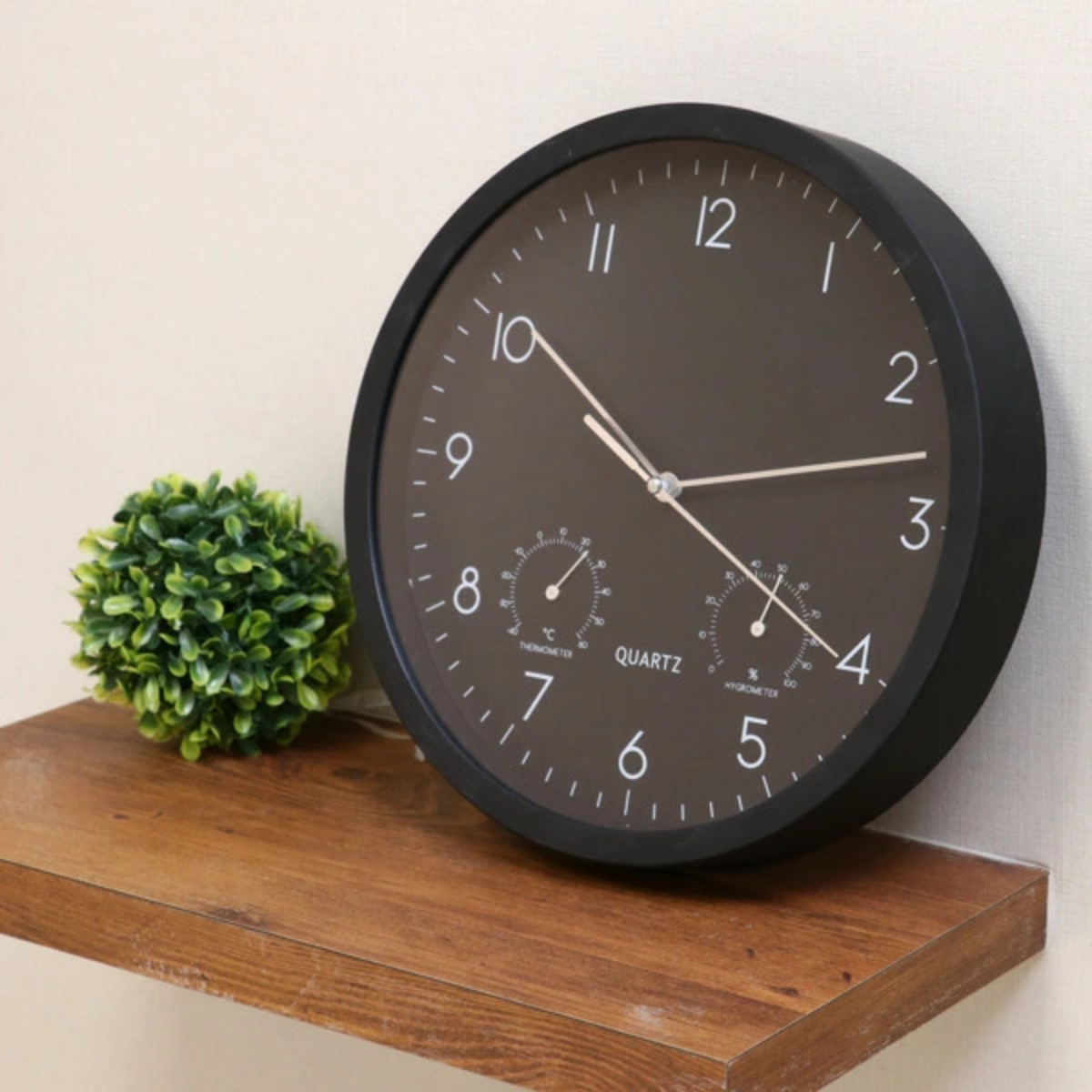 掛け時計 温時計 湿度計 ベゼル 壁掛け 時計 インテリア アナログ