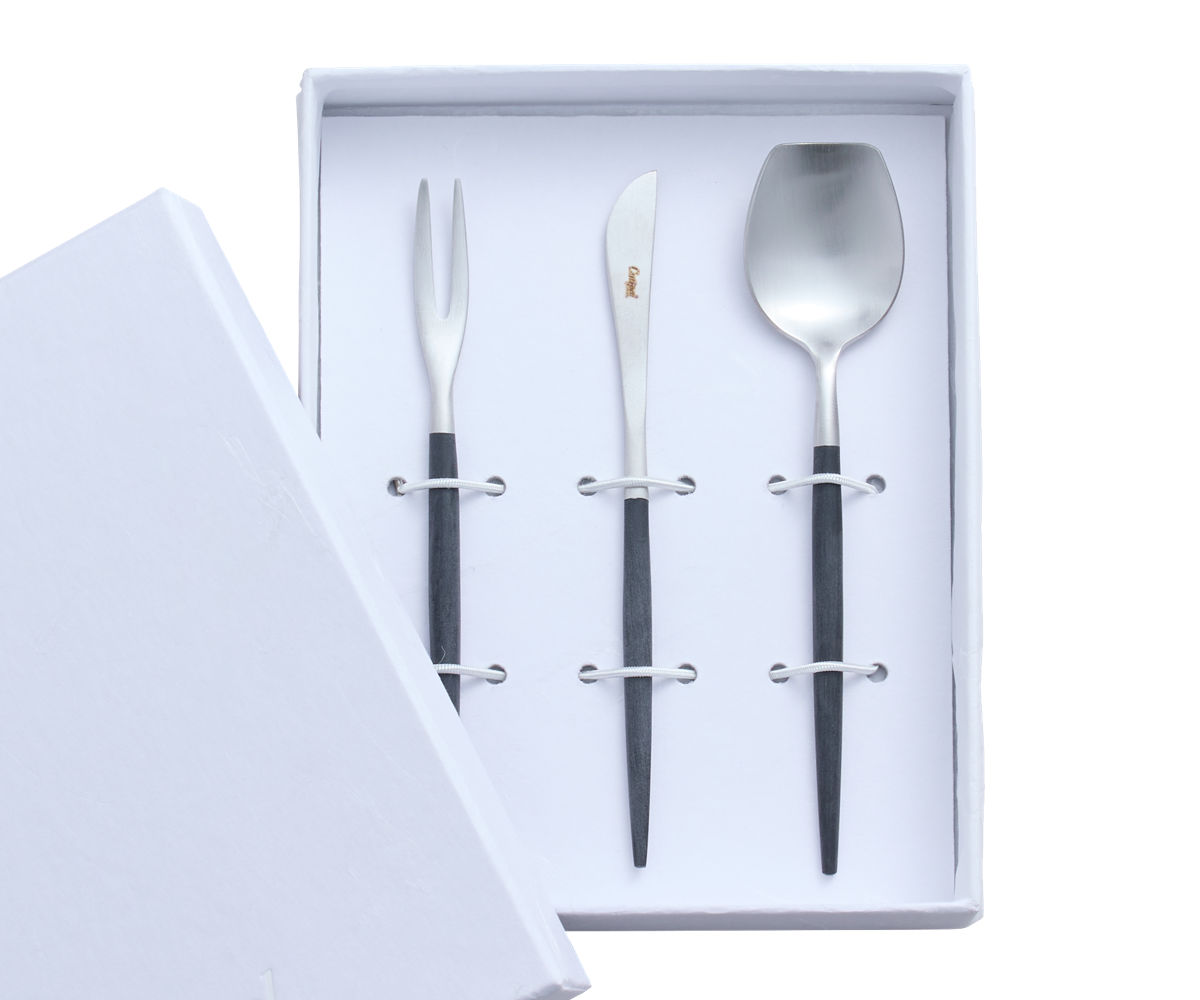 Cutipol クチポール GOA 和菓子セット KURO 箱入 （ スプーン フォーク