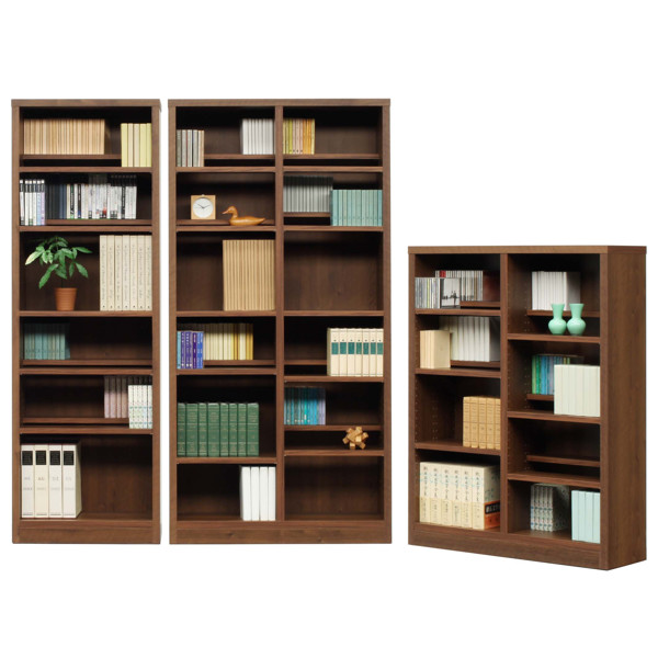 dショッピング |本棚 木製 コミックシェルフ 前後分割可動棚 日本製 幅