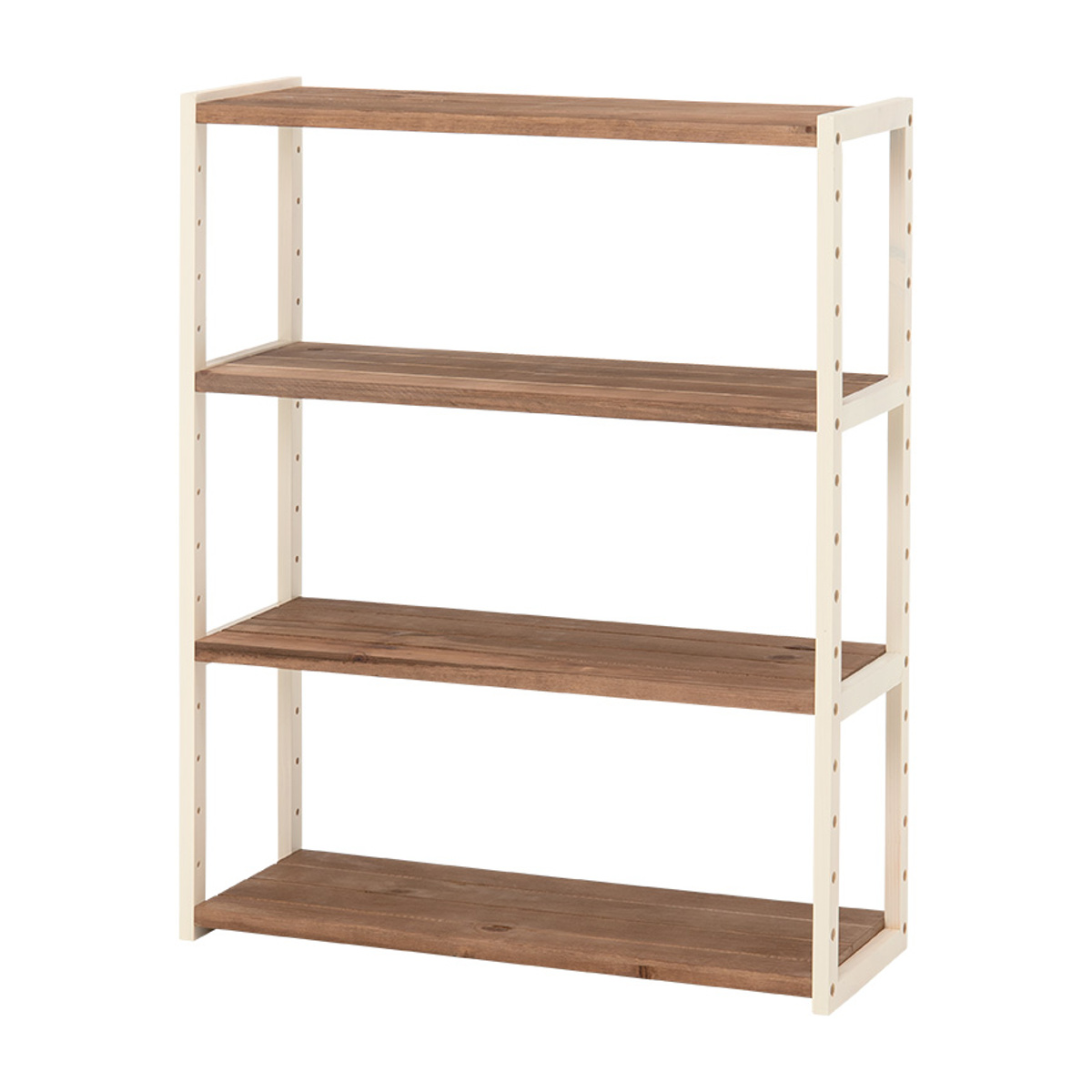 dショッピング |オープンラック 4段 木製 ディスプレイラック ウッド