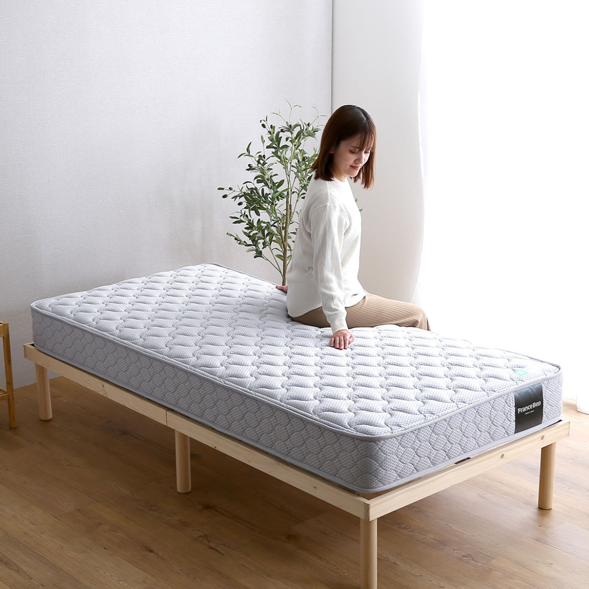 マットレス セミダブル フランスベッド 抗菌防臭 防ダニ 日本製 2年