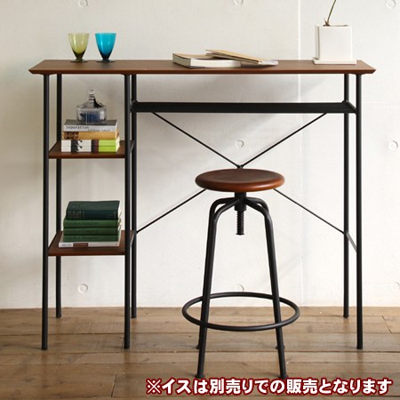 カウンターテーブル anthem 棚付き （ 書斎机 勉強机 学習机 学習