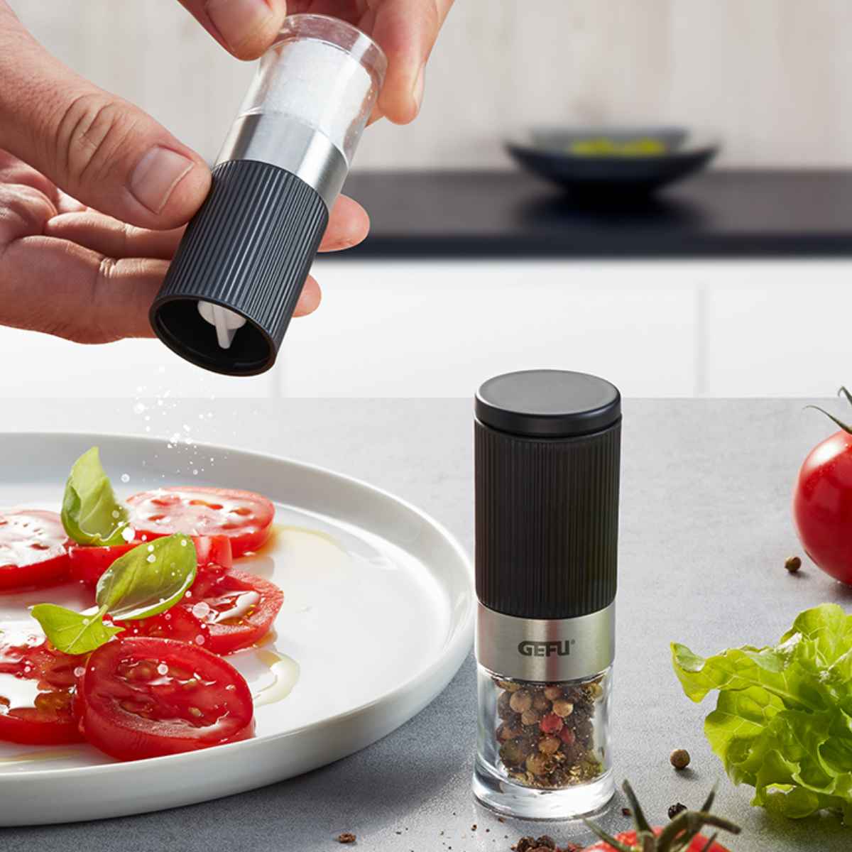 ソルト＆ペッパーミル TUSOME ステンレス製 （ ソルトミル ペッパー